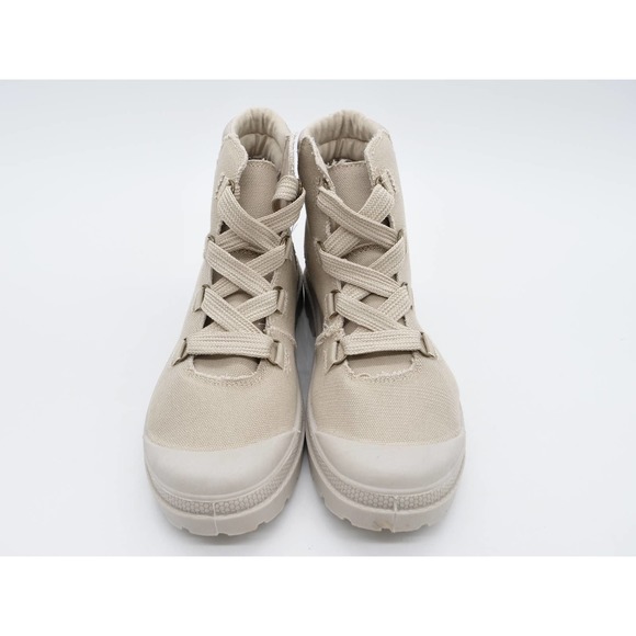 Rocket Dog Combat Boots Womens 10 Beige Canvas Lace Up Piper Memory Foam Comfort - Picture 7 of 11